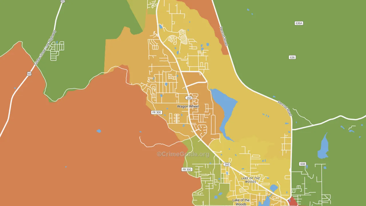 Wagon Wheel, AZ Map of Assault Rates