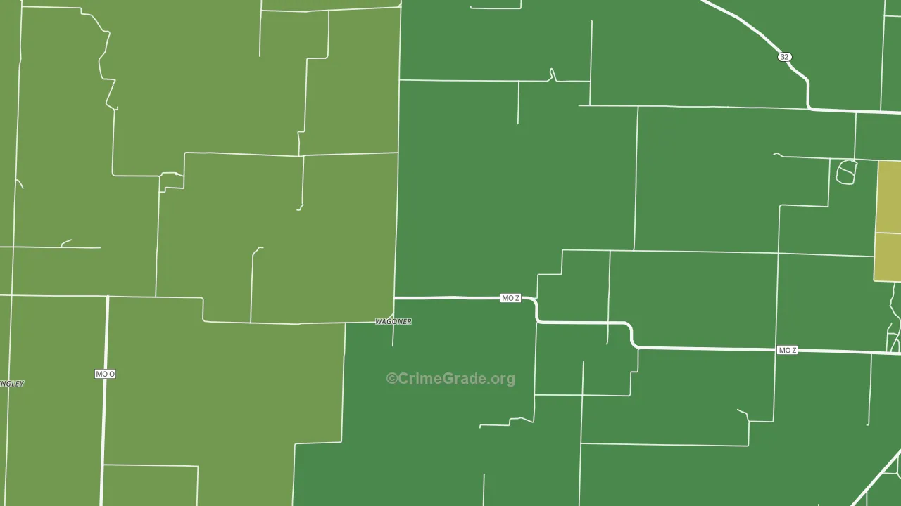 Wagoner, MO Map of Assault Rates