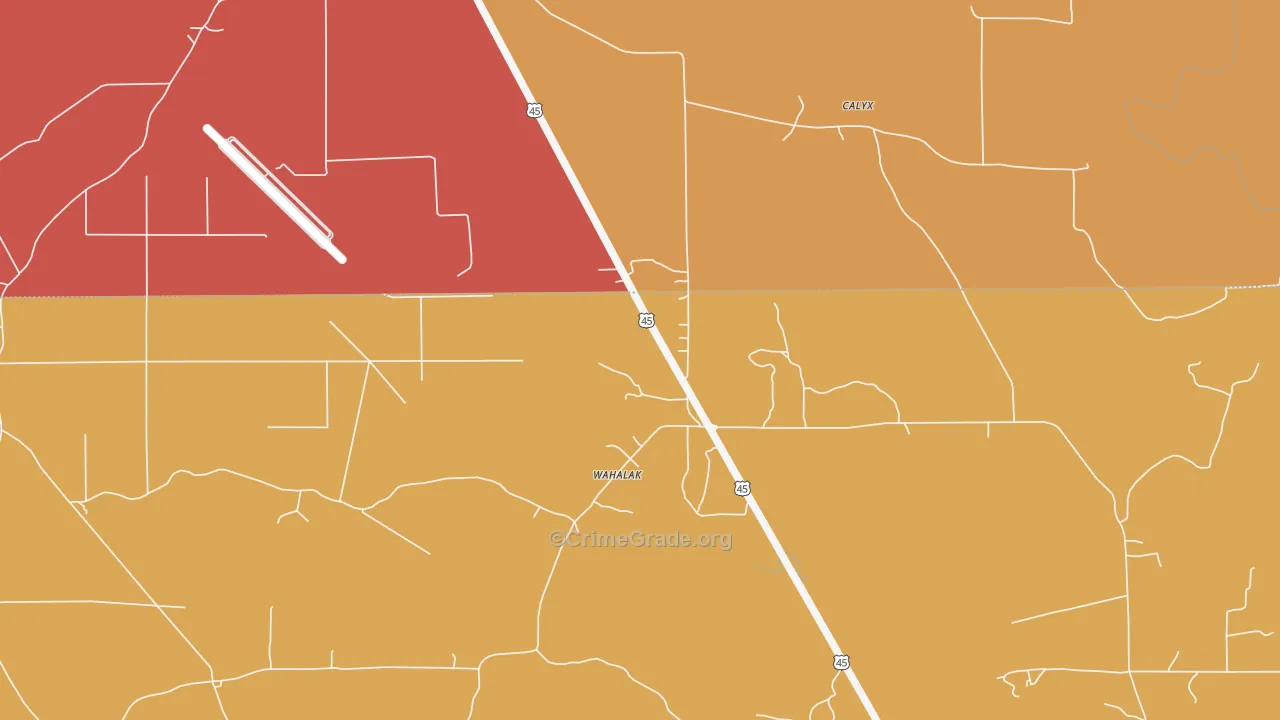 Wahalak, MS Map of Assault Rates