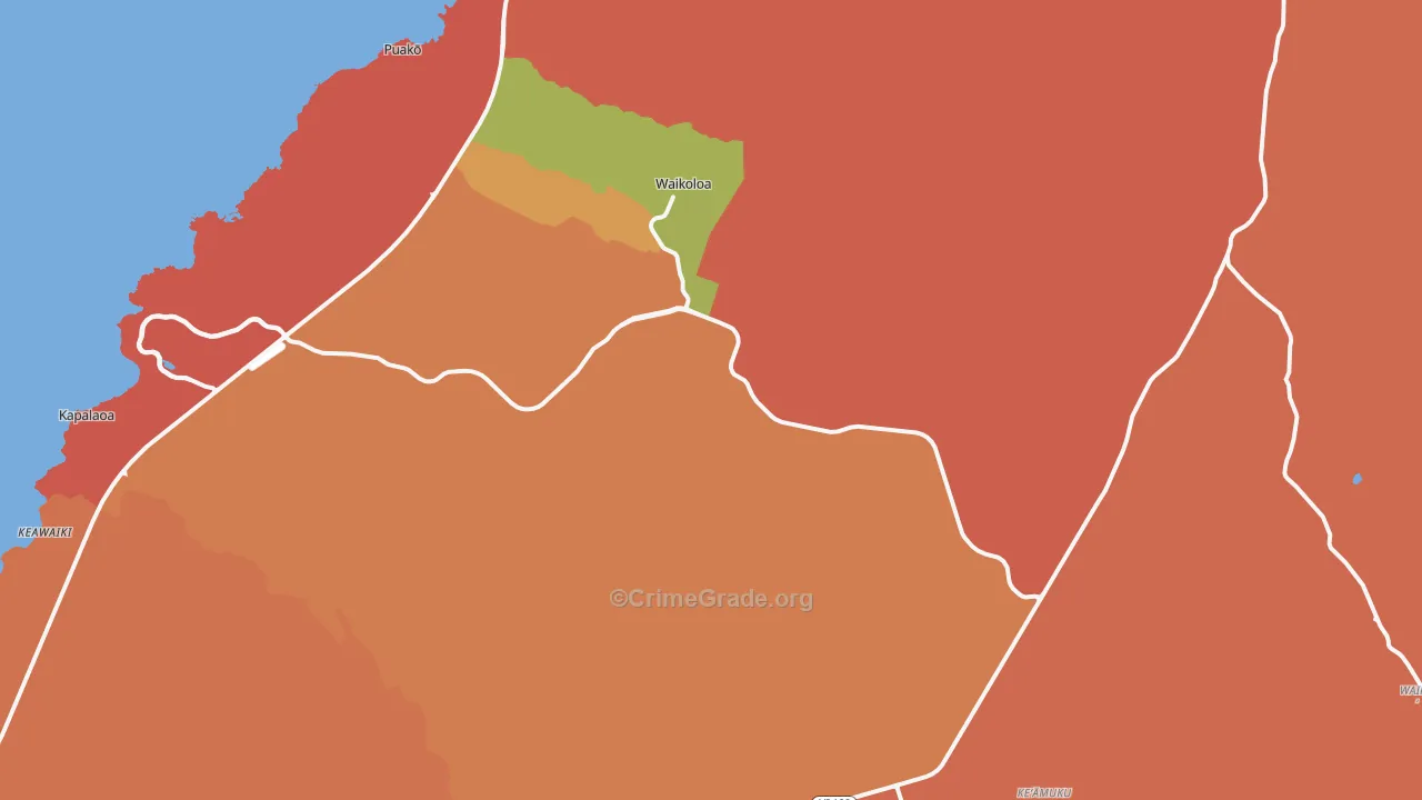 Waikoloa Village, HI Map of Assault Rates