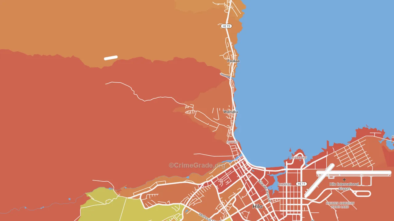 Wainaku, HI Map of Assault Rates