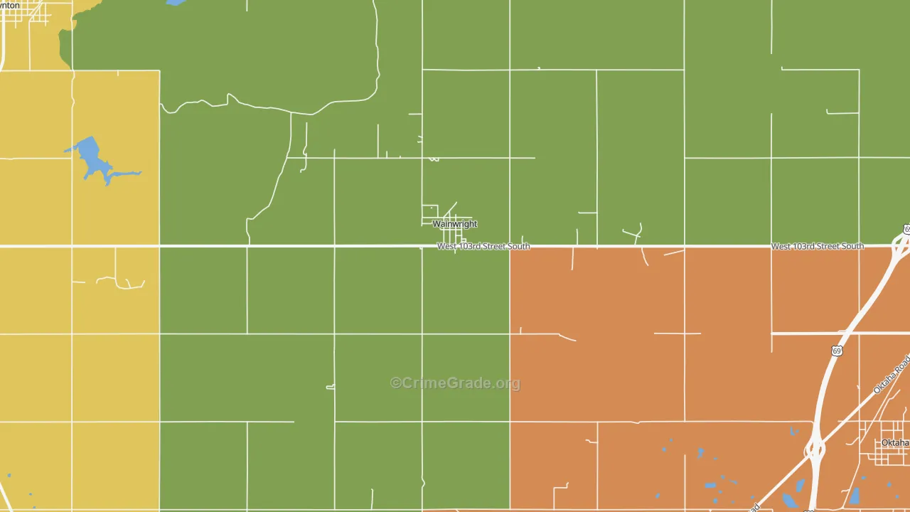 Wainwright, OK Map of Assault Rates