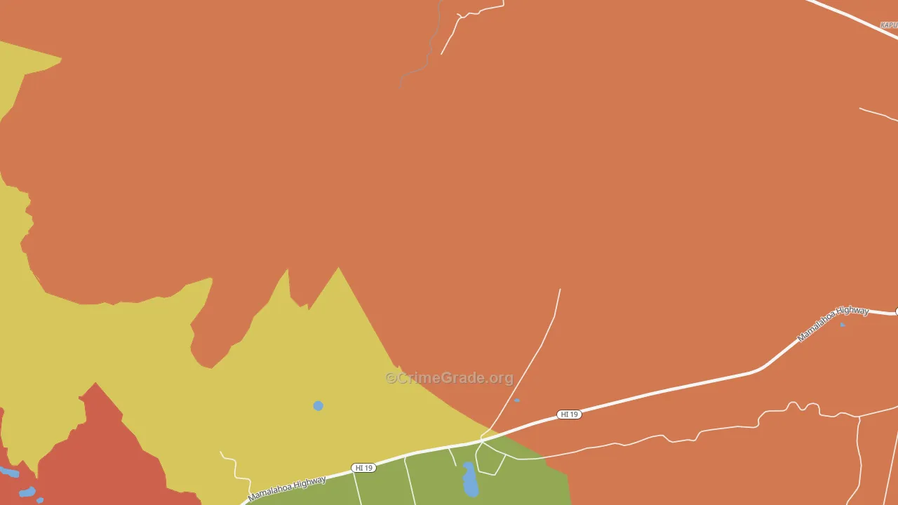 Waipio, HI Map of Assault Rates