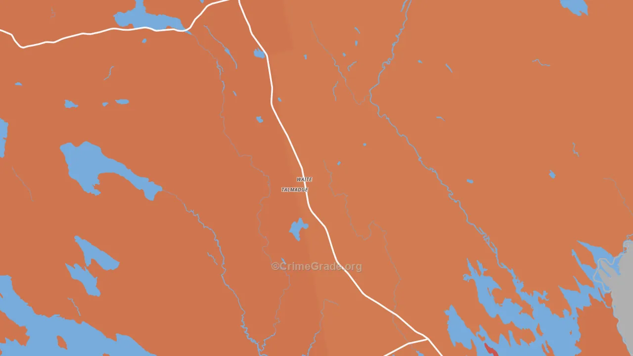 Waite, ME Map of Assault Rates