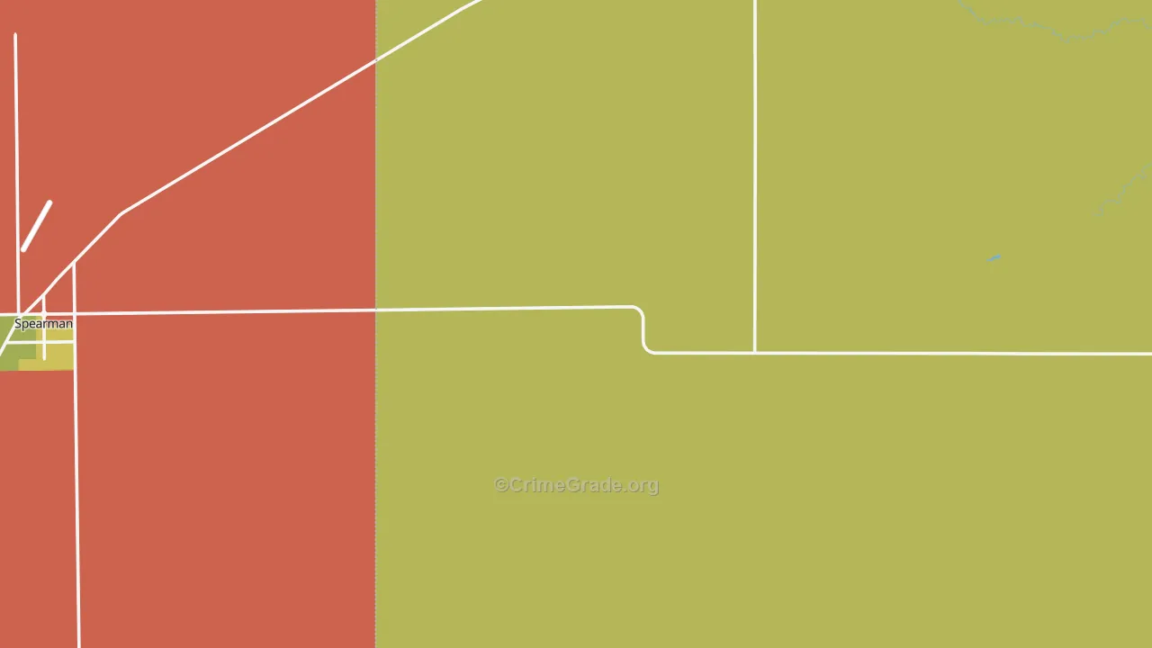 Waka, TX Map of Assault Rates