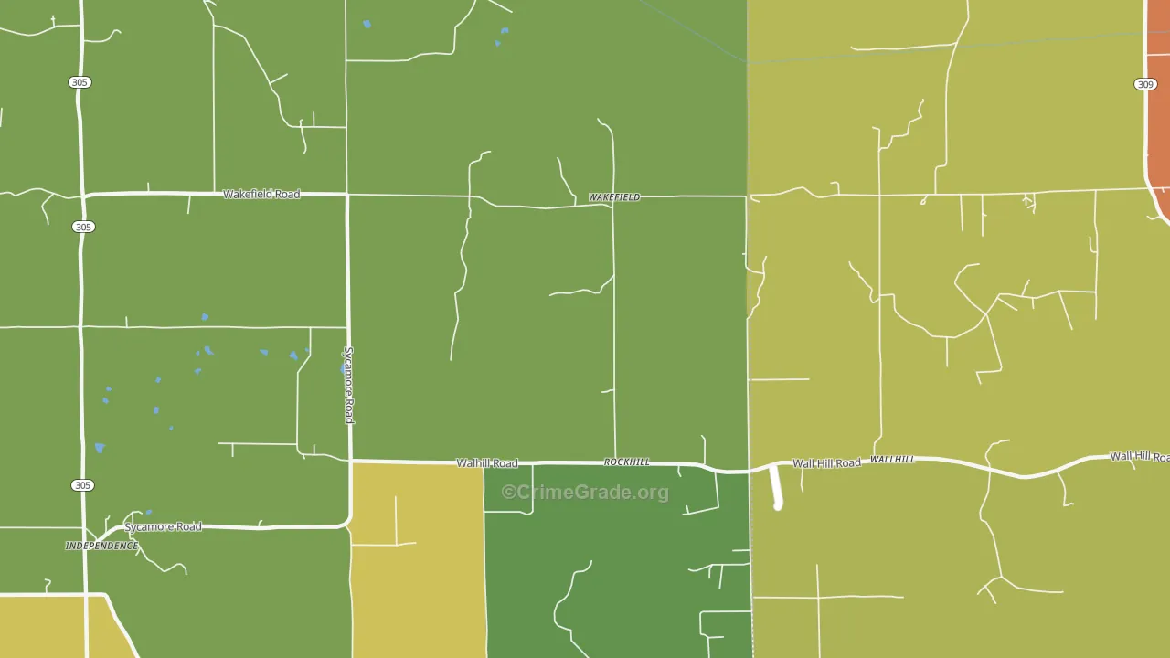 Wakefield, MS Map of Assault Rates