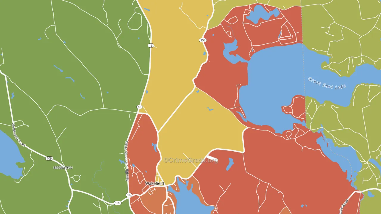 Wakefield, NH Map of Assault Rates