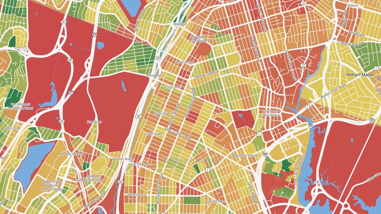 Wakefield-Williamsbridge, Bronx, NY Map of Assault Rates