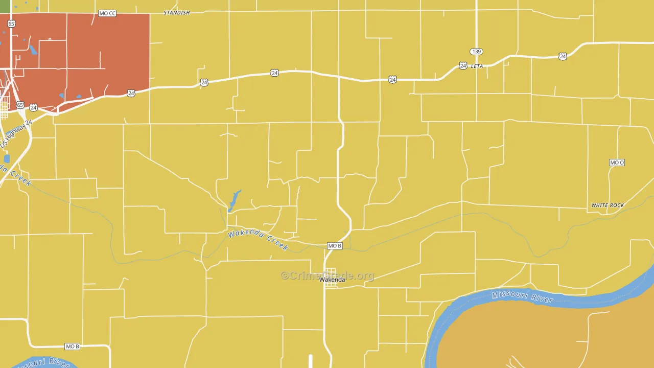 Wakenda, MO Map of Assault Rates