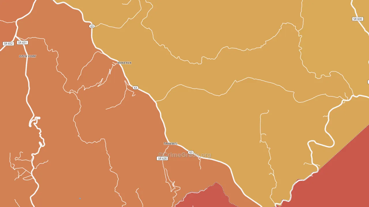 Wakenva, VA Map of Assault Rates