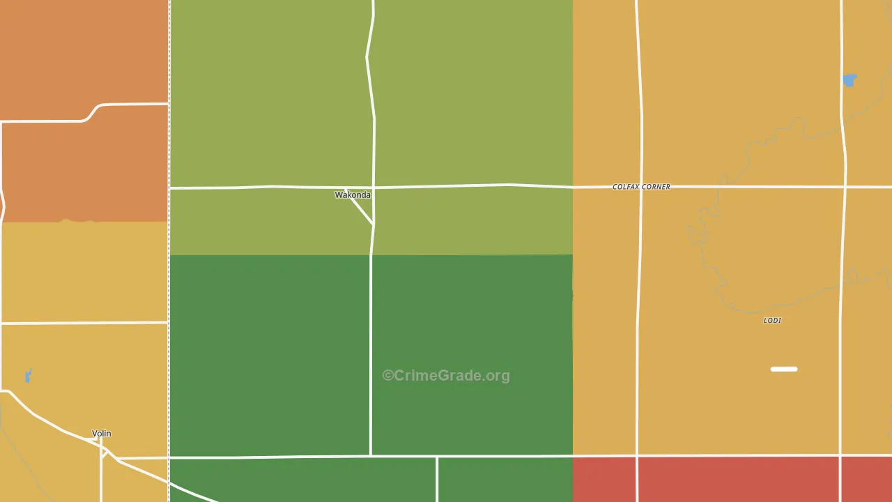 Wakonda, SD Map of Assault Rates
