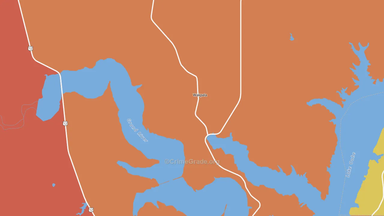 Wakpala, SD Map of Assault Rates