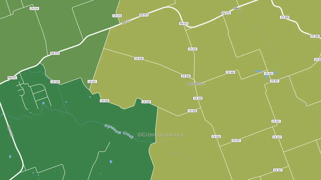 Walburg, TX Map of Assault Rates