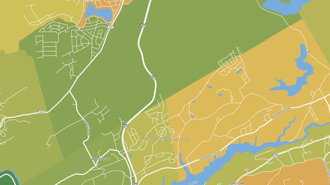 Walcksville, PA Map of Assault Rates