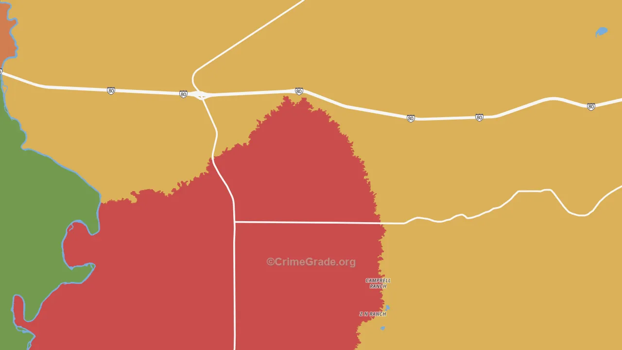 Walcott, WY Map of Assault Rates