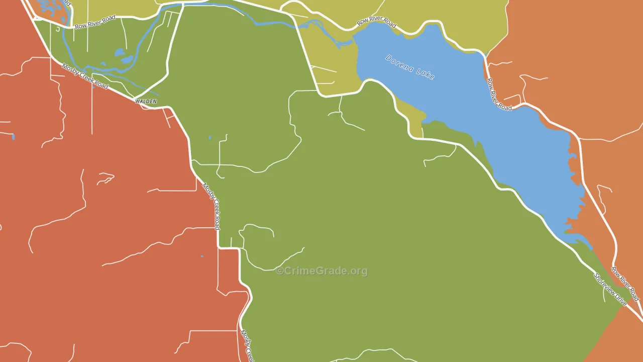 Walden, OR Map of Assault Rates