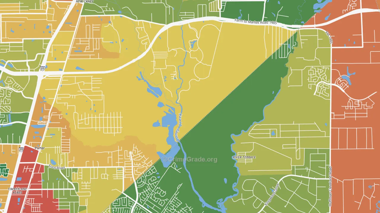Walden Woods, TX Map of Assault Rates