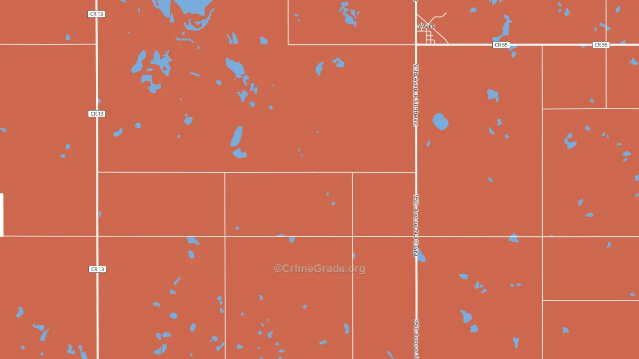 Wales, ND Map of Assault Rates