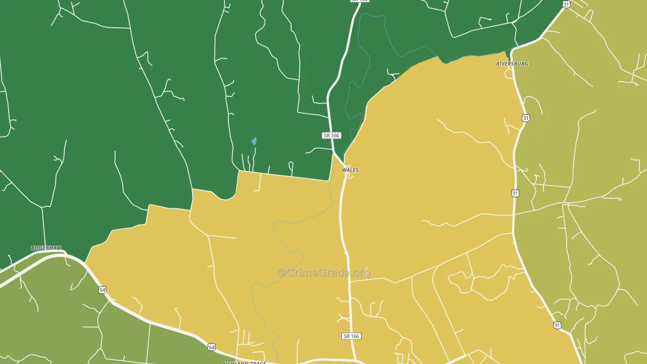 Wales, TN Map of Assault Rates