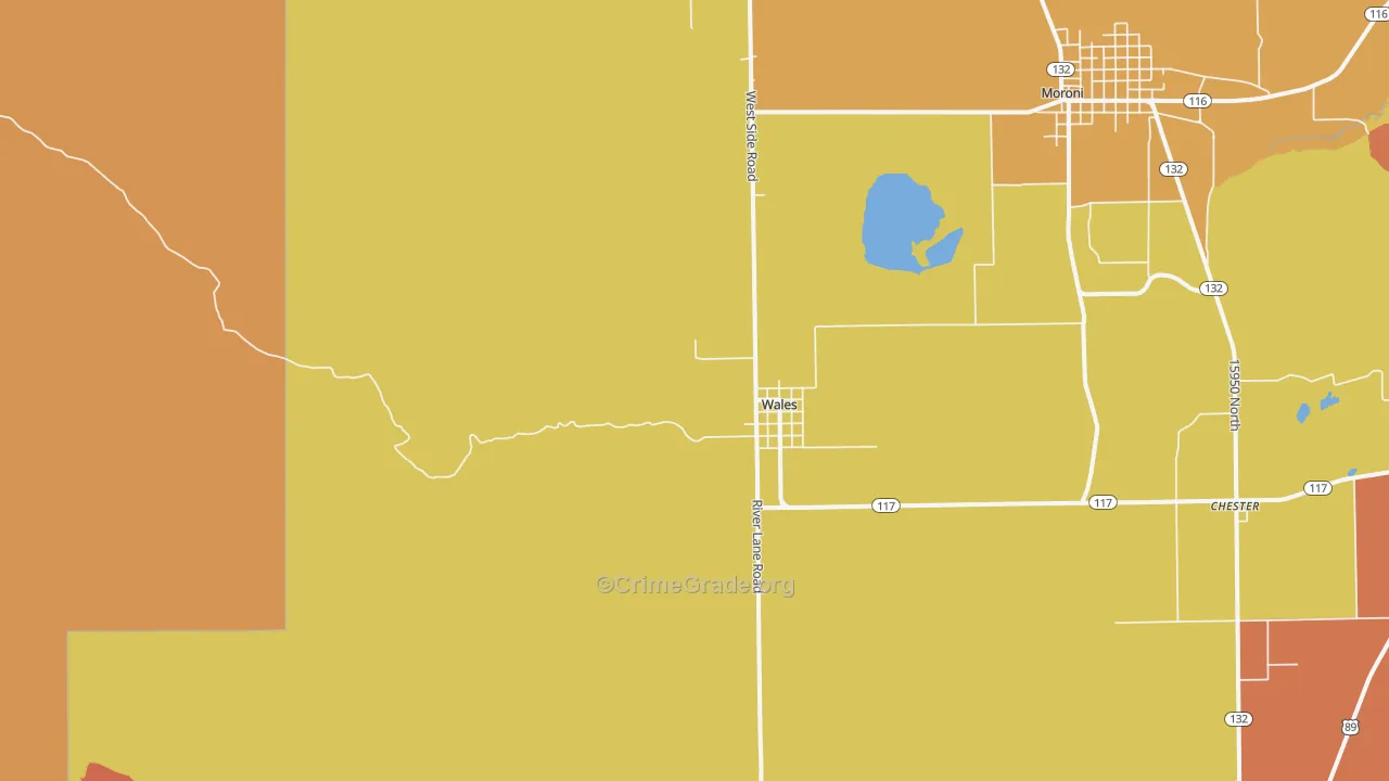 Wales, UT Map of Assault Rates