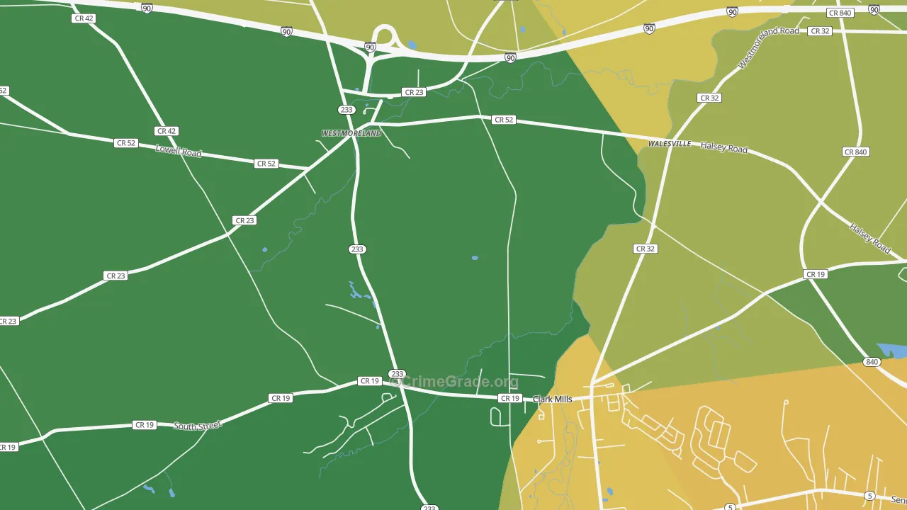 Walesville, NY Map of Assault Rates