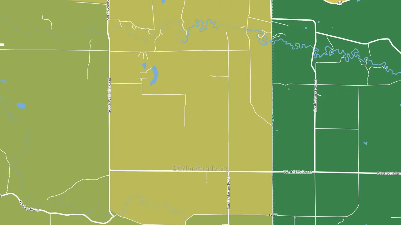 Walhalla, MI Map of Assault Rates