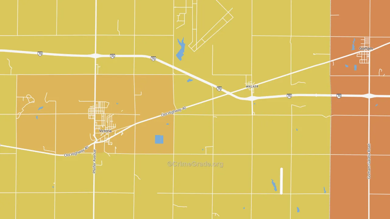 Walker, KS Map of Assault Rates