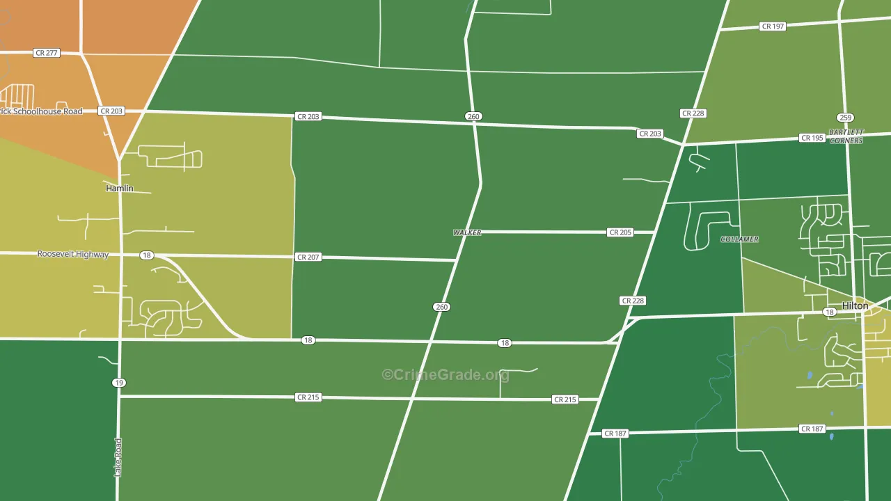 Walker, NY Map of Assault Rates