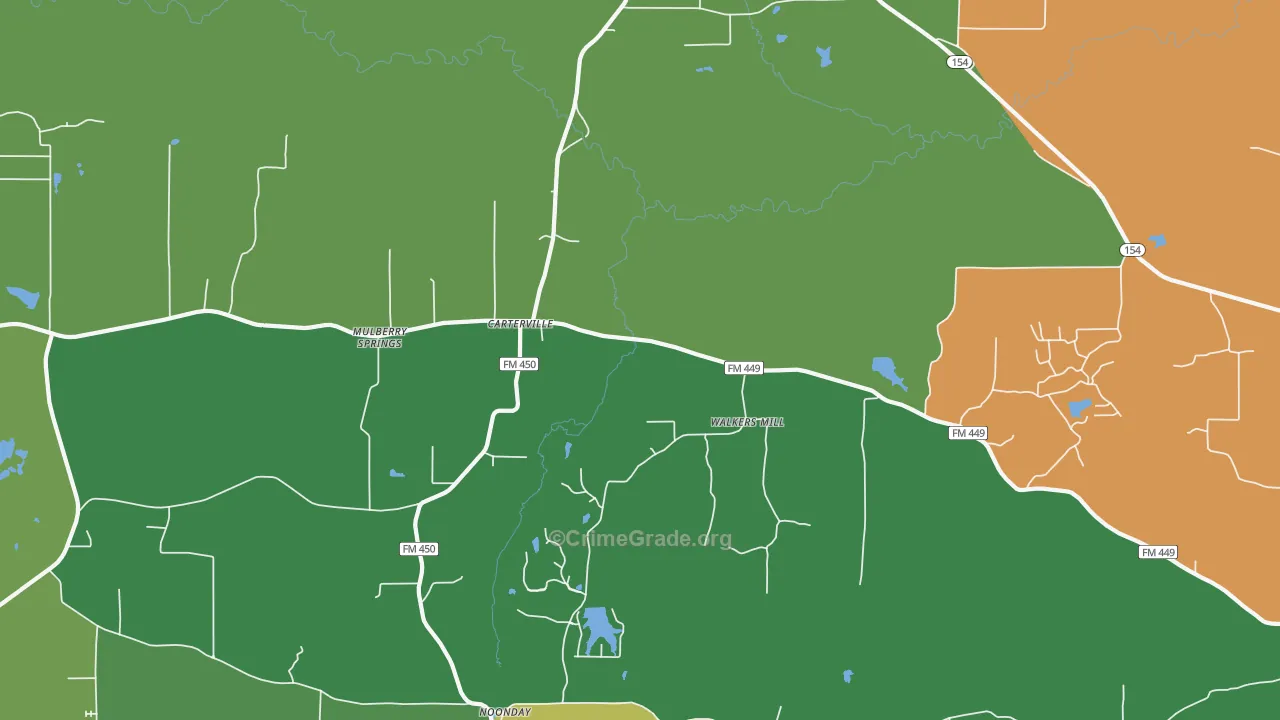 Walkers Mill, TX Map of Assault Rates