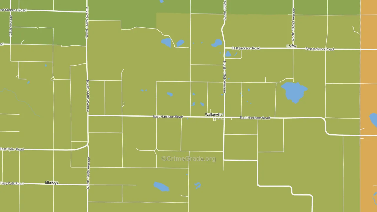 Walkerville, MI Map of Assault Rates
