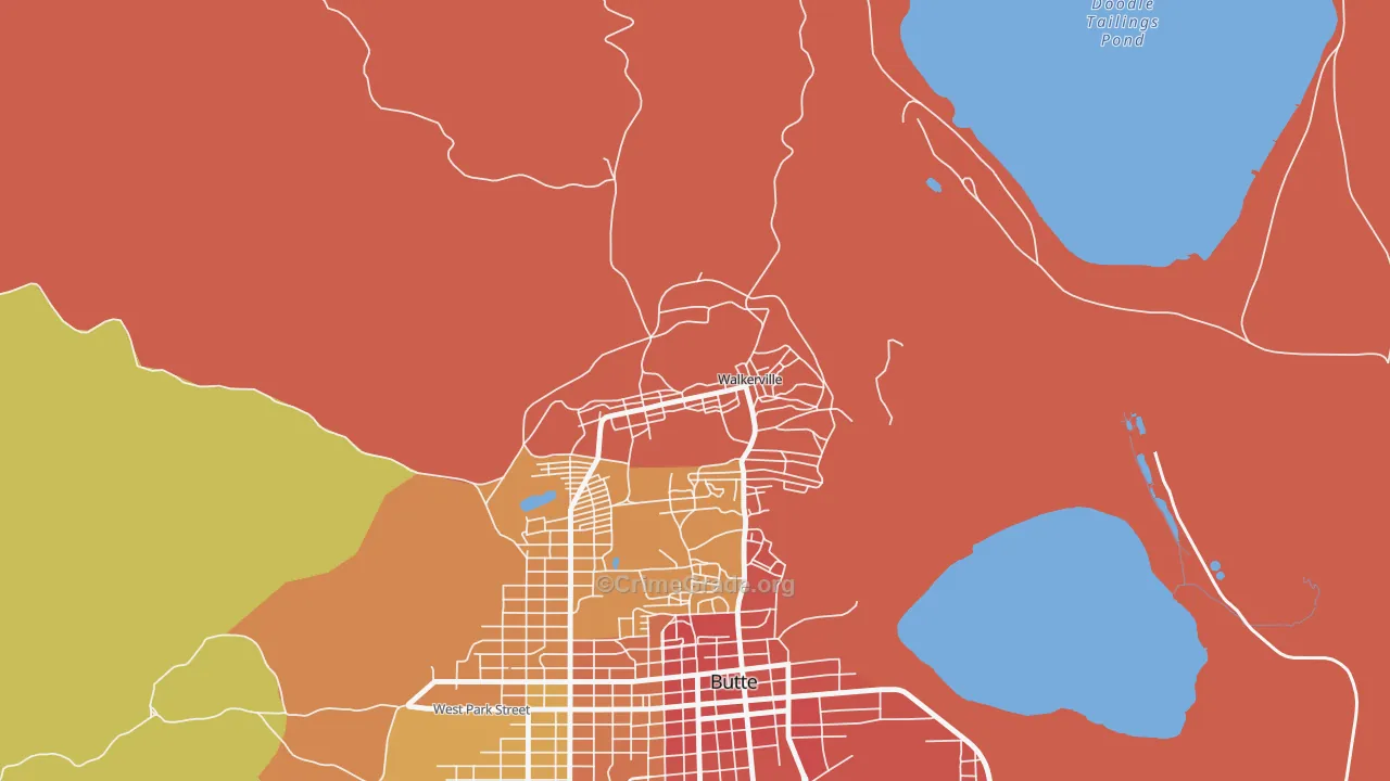 Walkerville, MT Map of Assault Rates