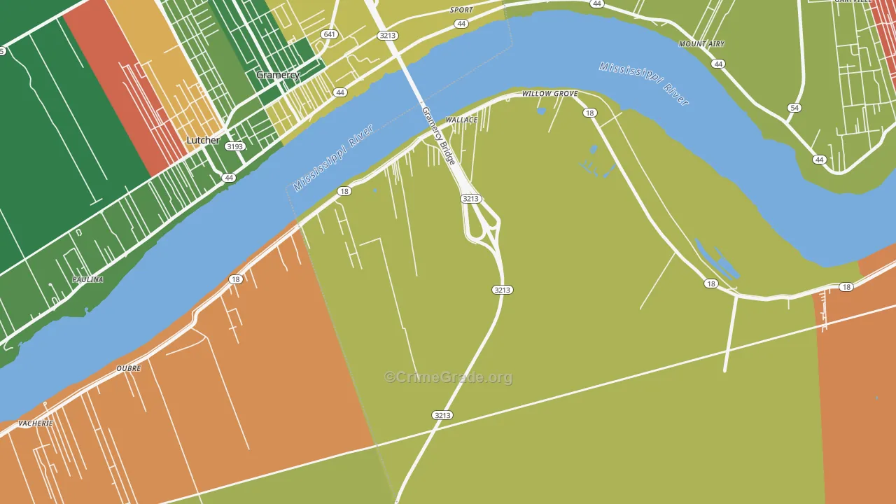 Wallace, LA Map of Assault Rates