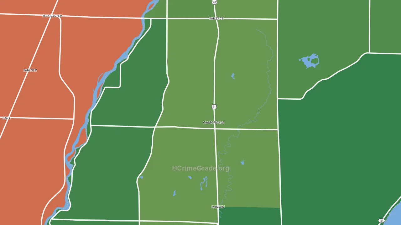 Wallace, MI Map of Assault Rates
