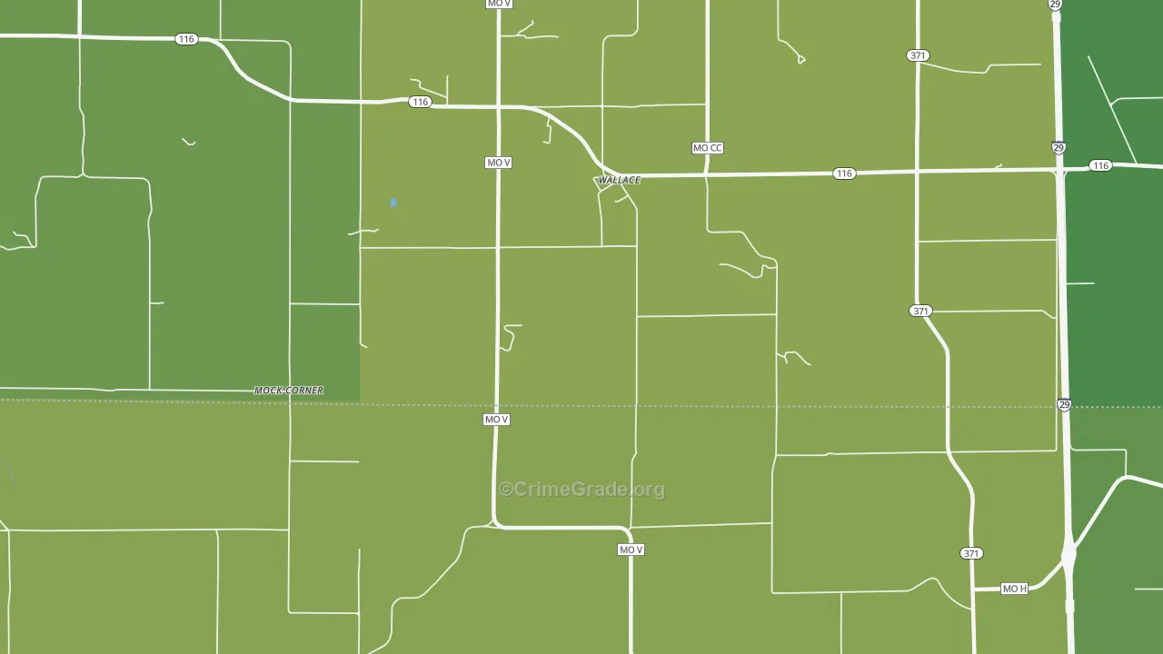 Wallace, MO Map of Assault Rates