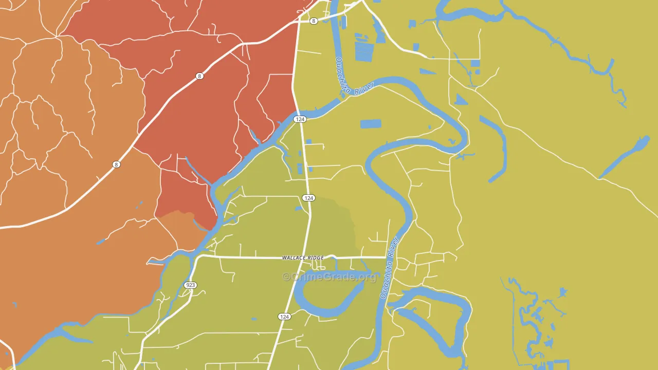 Wallace Ridge, LA Map of Assault Rates