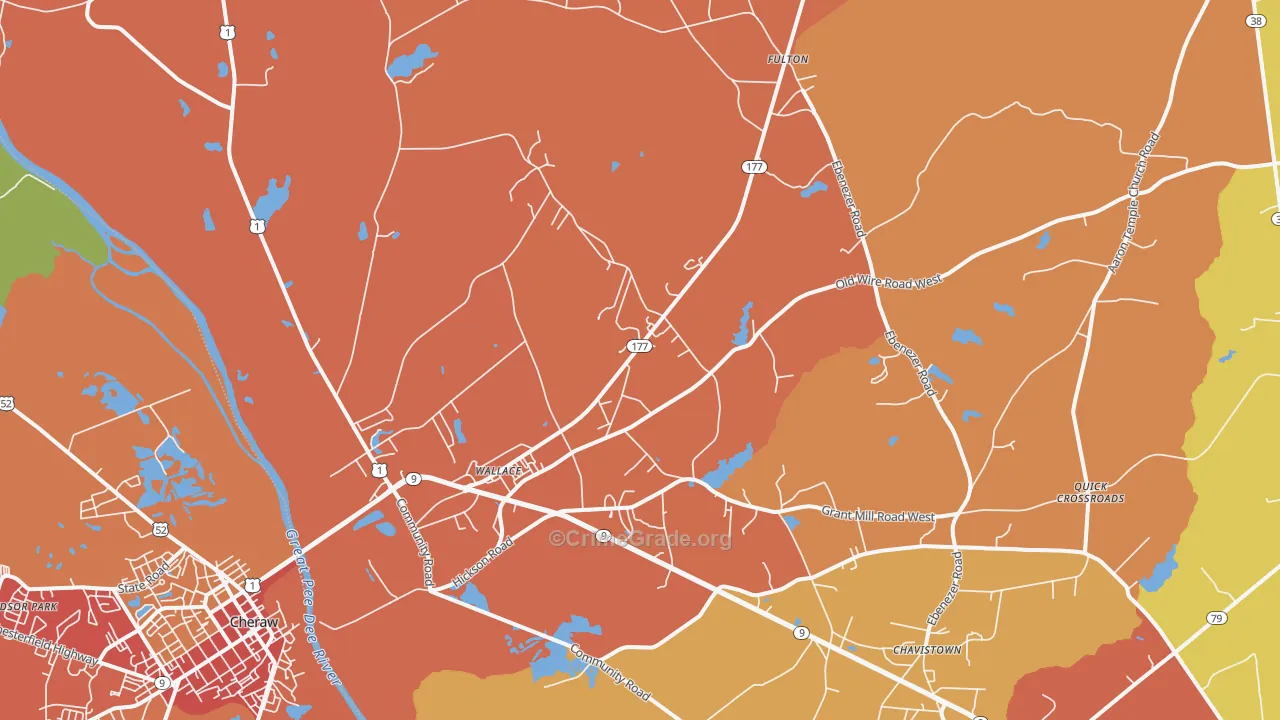 Wallace, SC Map of Assault Rates