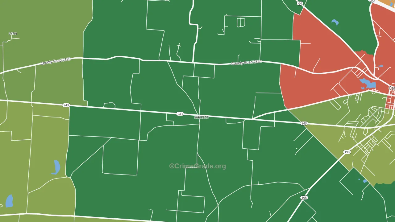 Wallace, TX Map of Assault Rates