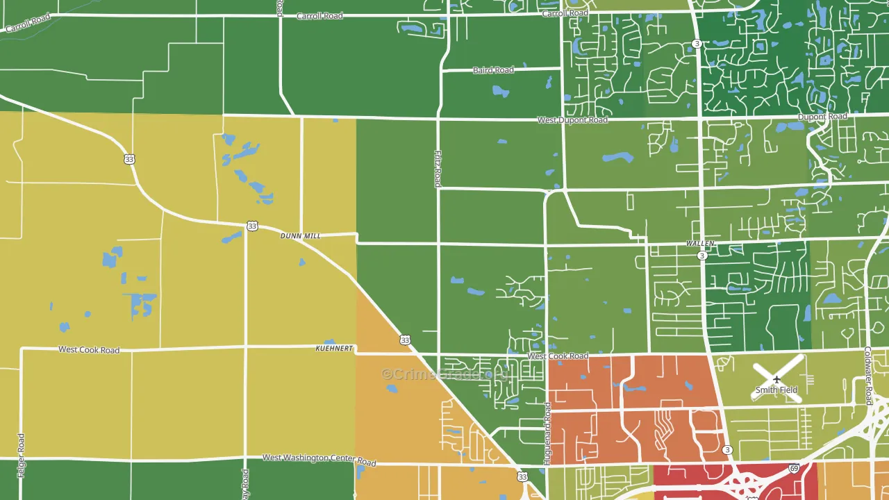 Wallen, IN Map of Assault Rates