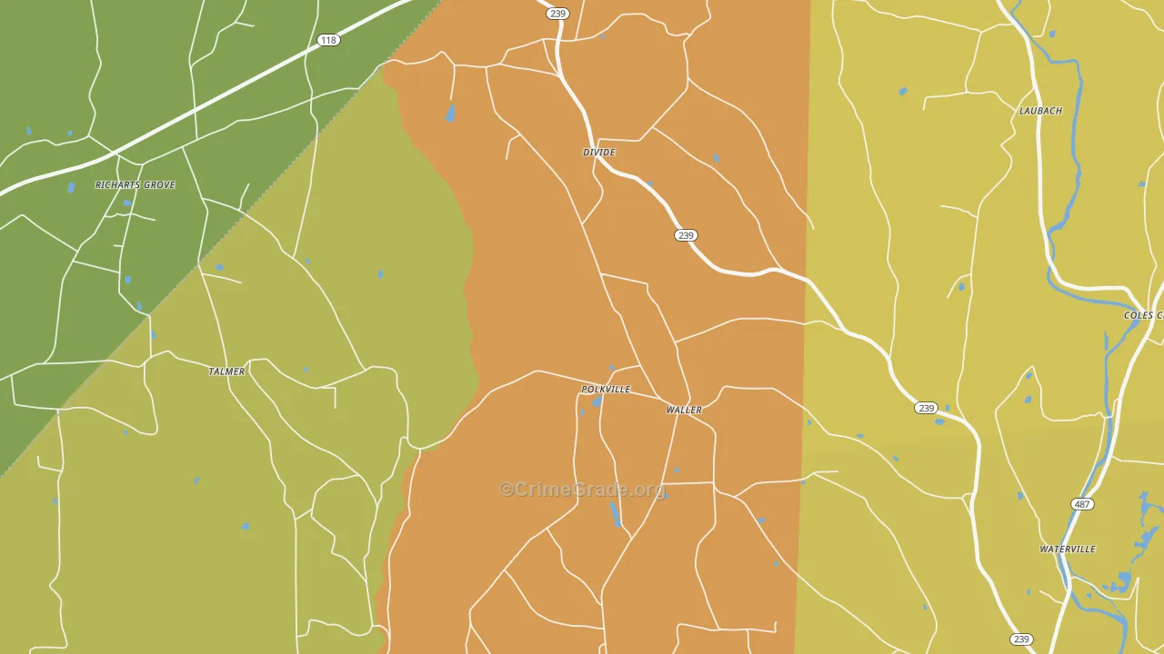 Waller, PA Map of Assault Rates