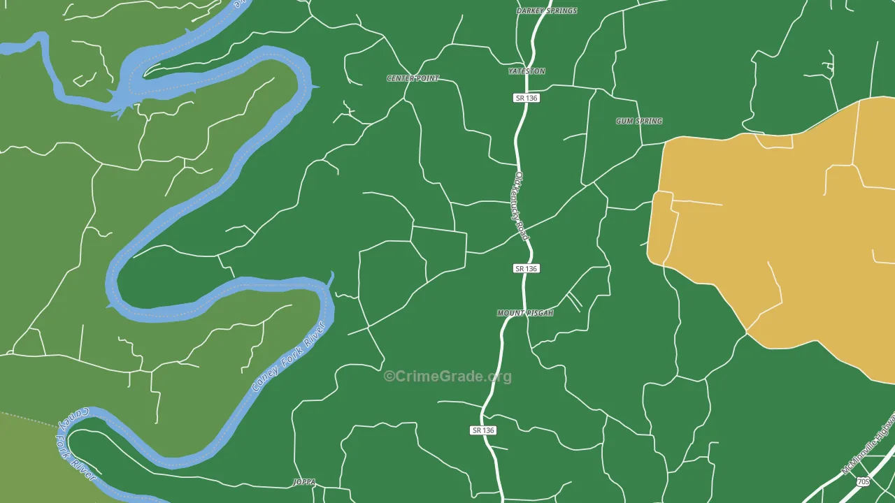 Walling, TN Map of Assault Rates