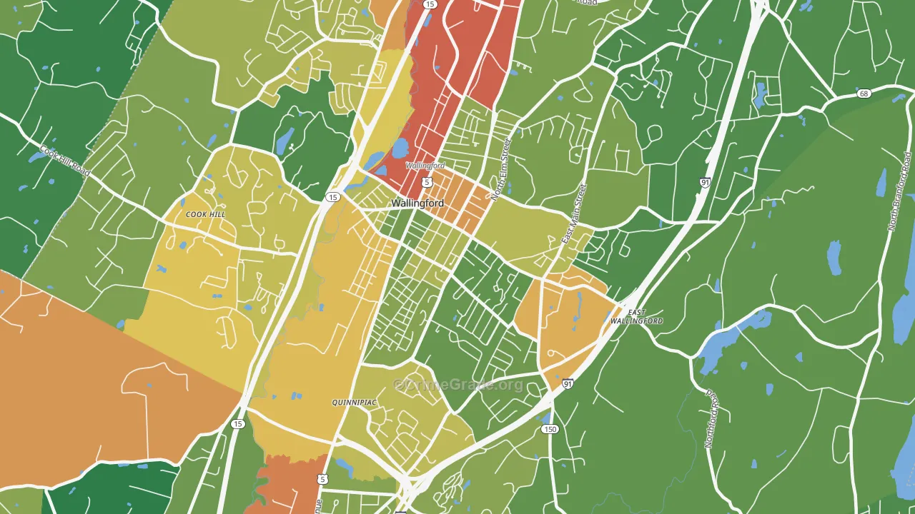 Wallingford Center, CT Map of Assault Rates