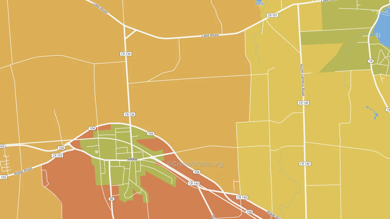 Wallington, NY Map of Assault Rates