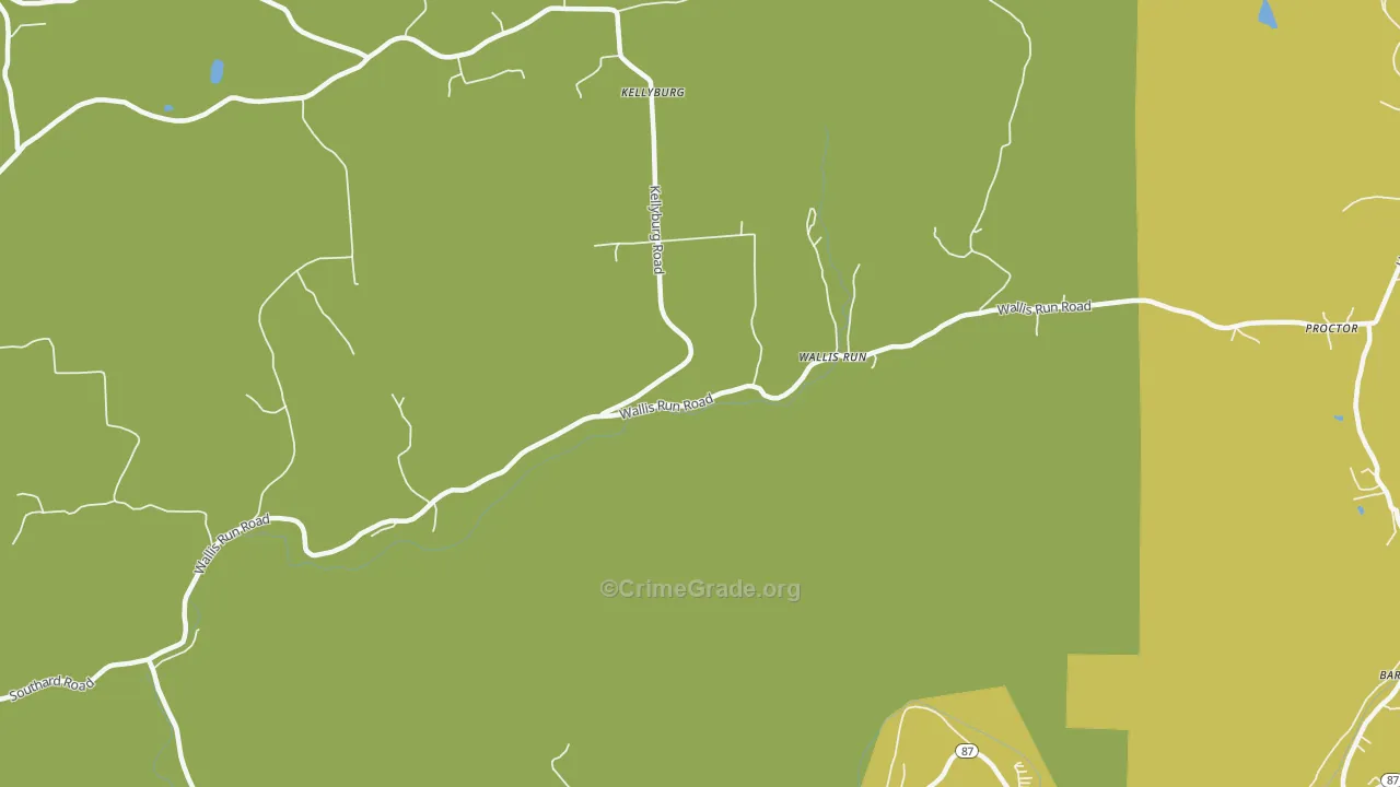 Wallis Run, PA Map of Assault Rates