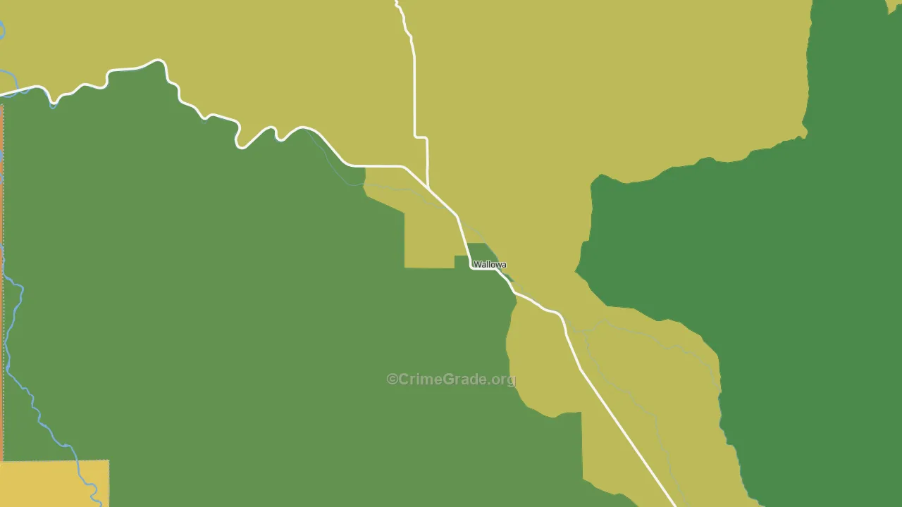 Wallowa, OR Map of Assault Rates