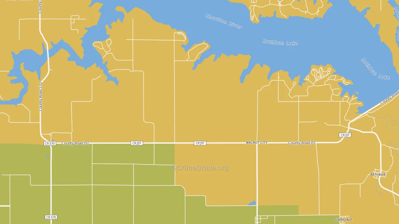 Walnut City, IA Map of Assault Rates