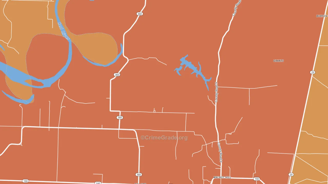 Walnut Hill, AR Map of Assault Rates