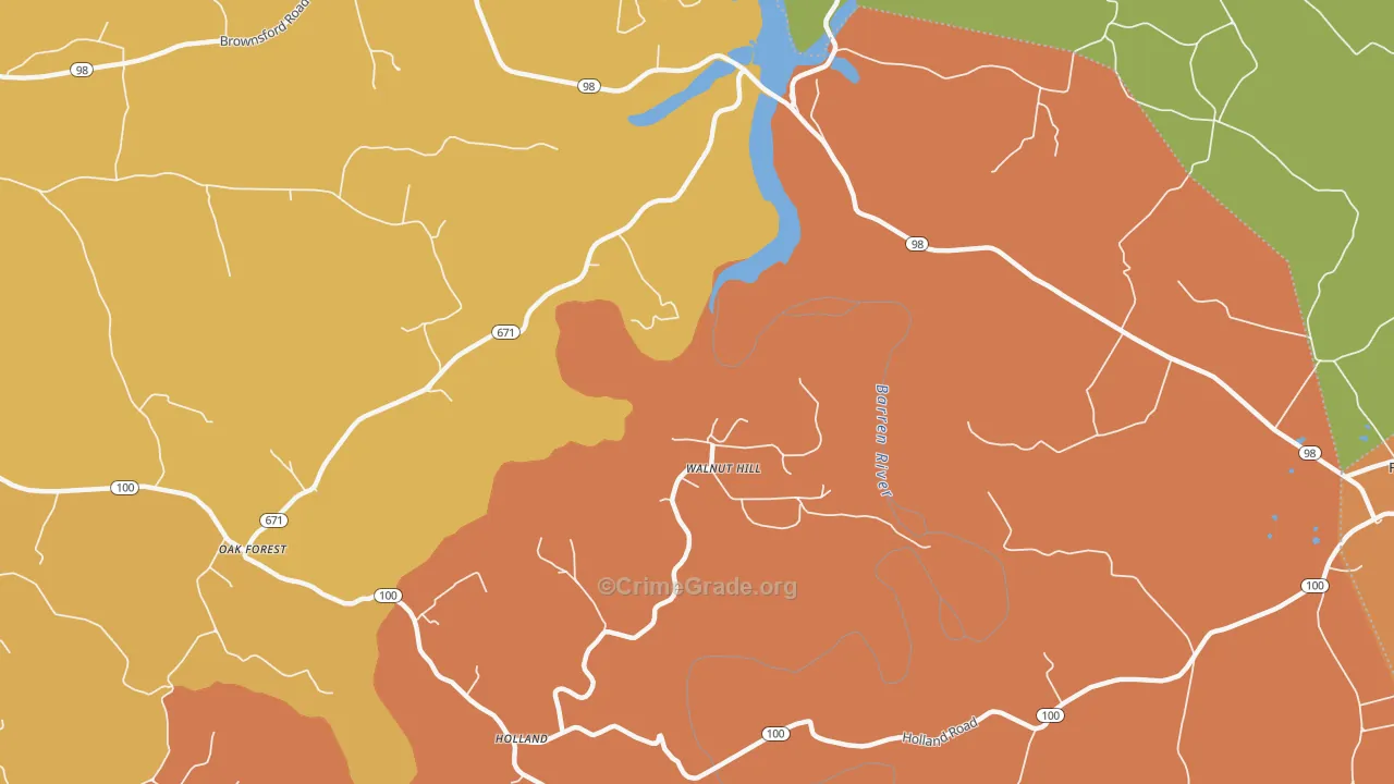 Walnut Hill, KY Map of Assault Rates