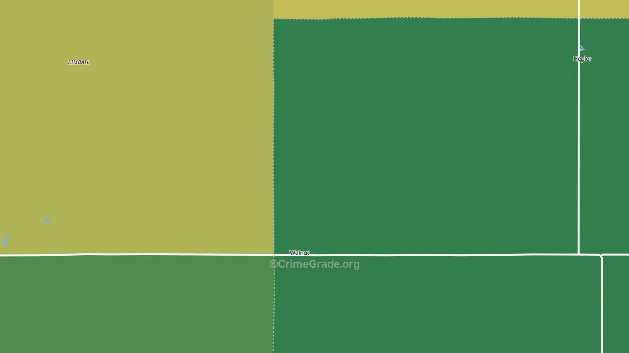 Walnut, KS Map of Assault Rates