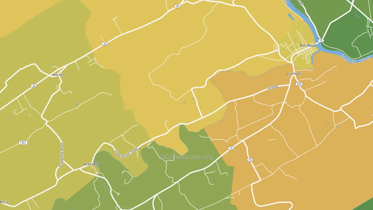 Walnut, PA Map of Assault Rates