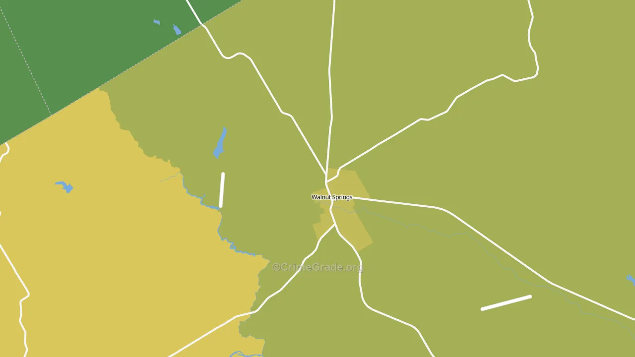 Walnut Springs, TX Map of Assault Rates